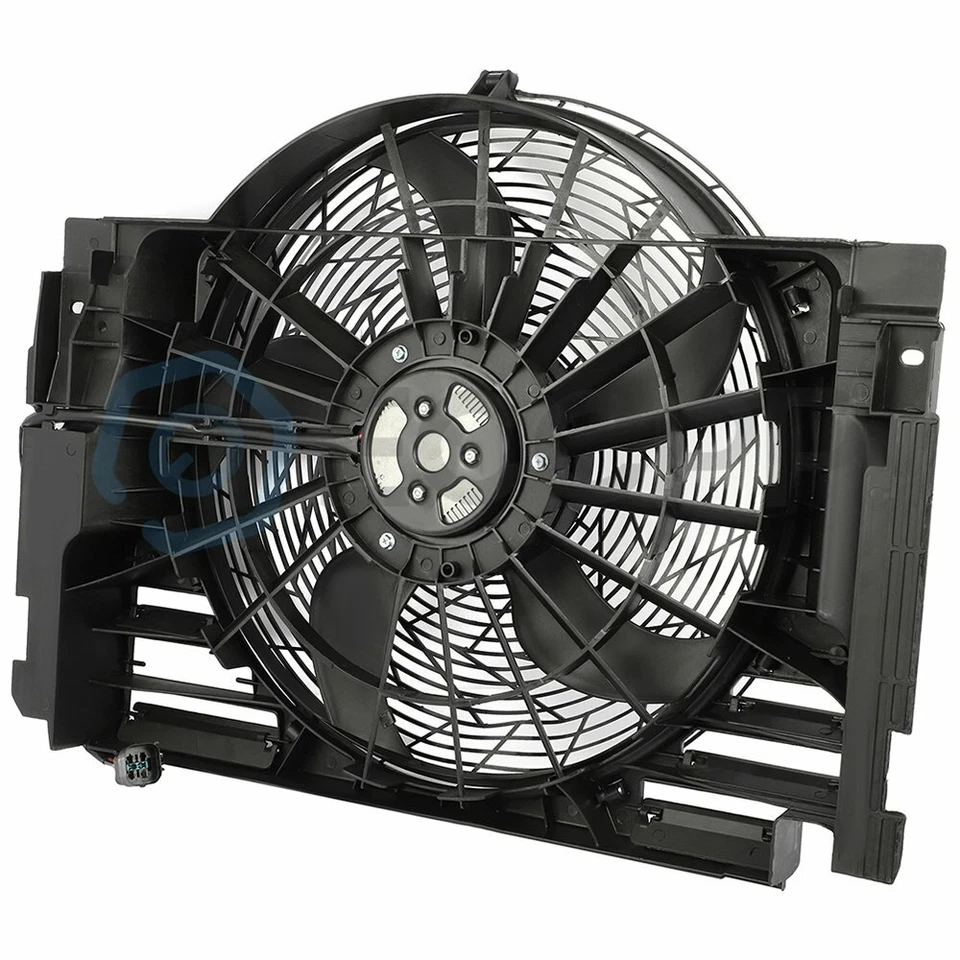 Conjunto de ventilador de refrigeración condensador de aire acondicionado para BMW X5 2000 2001 2002 2003 2004-2006 Foto 3 de 4