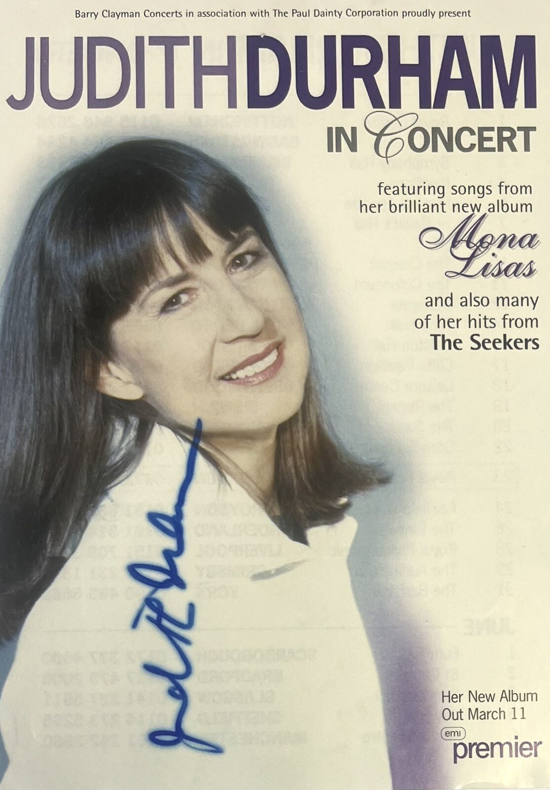 Judith Riley Autograph Judith Durham Wedding Vintage Fashion With Judith Durham Starlight