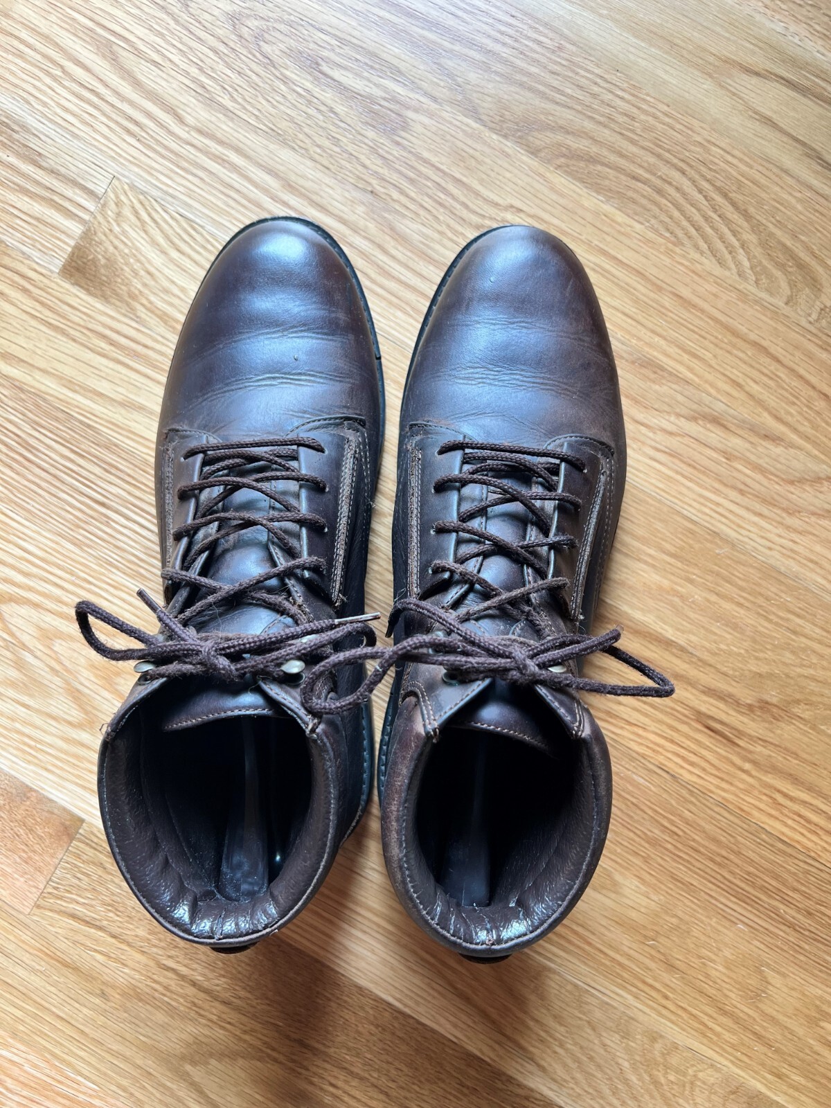 Men's Nunn-Bush Dark Brown Leather Boots Size 11M Comfortable Durable Style