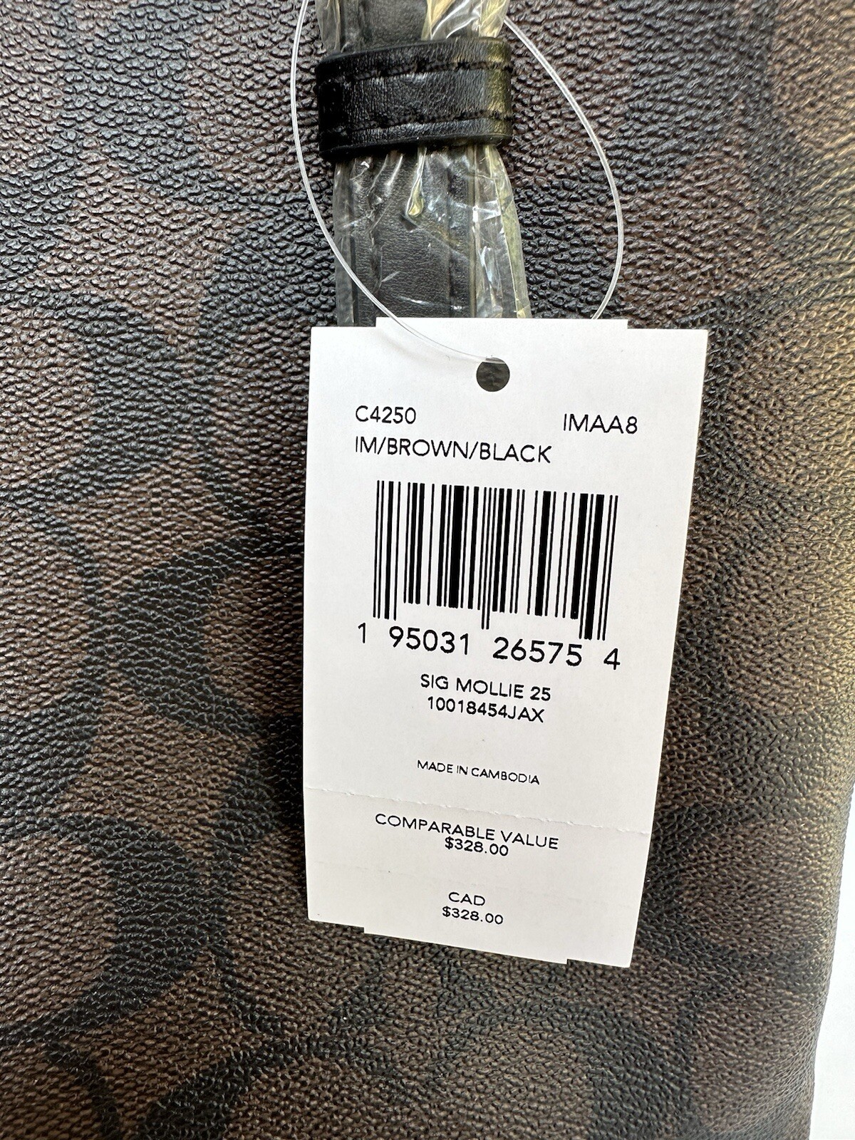 COACH Mollie Tote 25 In Signature Canvas Handbag C4250 for sale  