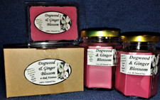 Hand Poured Floral Scents Soy Candles, Tarts Votives - Dogwood Ginger Blossom
