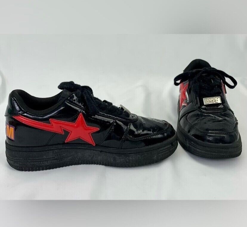Size 8.5 - Pre-Owned A Bathing Ape Bape Sta Low Black | eBay
