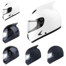 1Storm Motorcycle Bike Full Face Helmet Horn Wing as Bonus