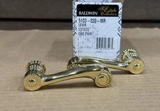 Baldwin Estate 5103 Pair Lever Handle in 030 - Polished Brass 5103-030-MR New