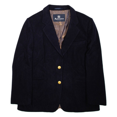 AQUASCUTUM Herren Blazer Mantel Blau Kaschmir M