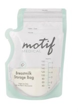 Motif Medical Breast Milk Storage Bags 8oz/100 count-Leak Proof-Freezer Safe  New