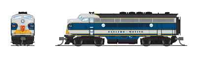 Broadway N-Scale 9205 EMD F3 A/B, Demo 754A1/754B1, Blue & Aluminum, A-unit Para