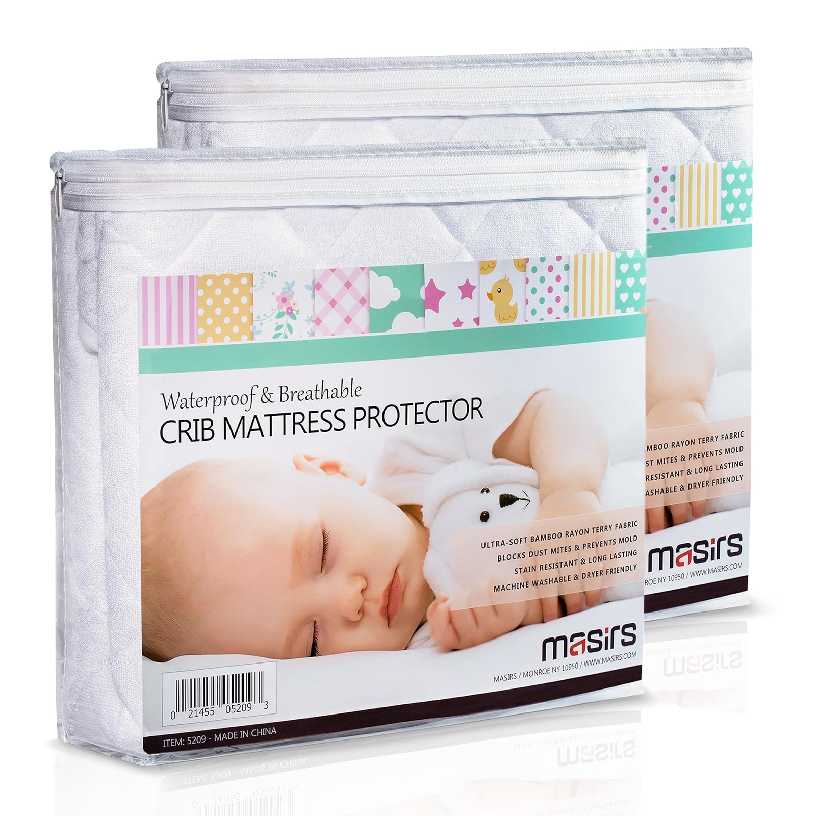 Breathable Waterproof Crib Mattress Protector Cover for Comfortable Sleep  -image