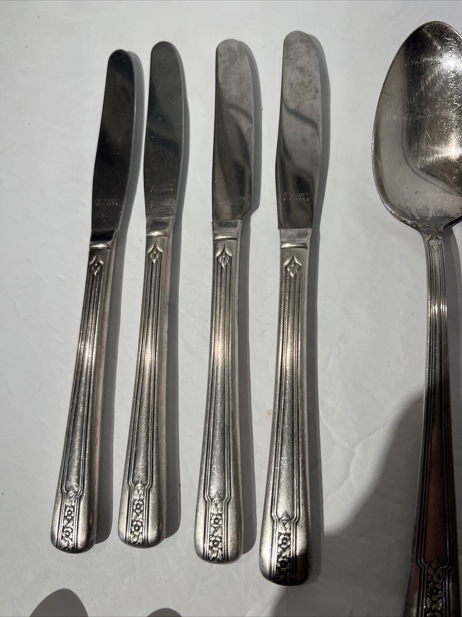 その他 wmjp WM Rogers Silverplate Antique Sectional Floral Art Deco 19pcs | eBay