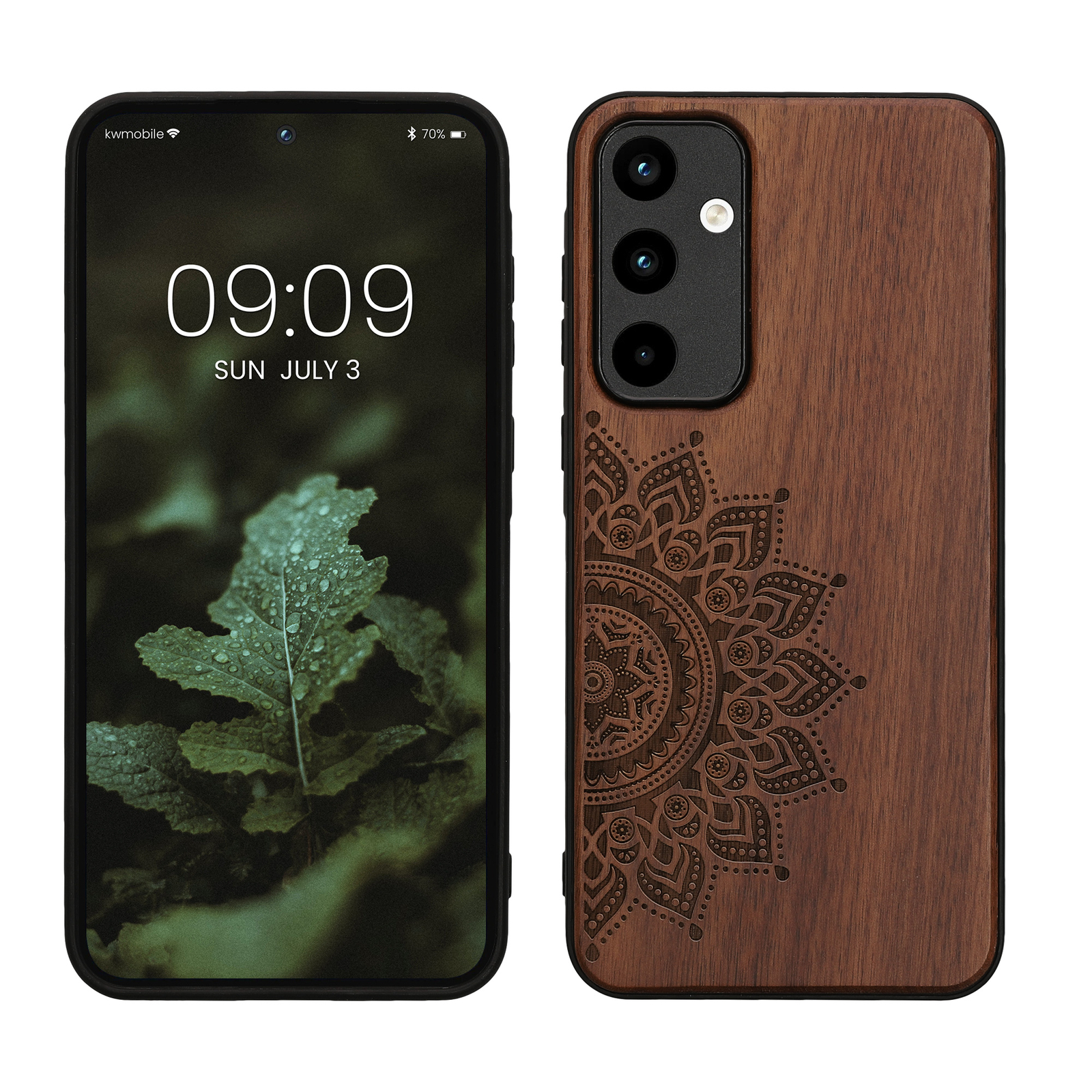 Чехол для Samsung Galaxy A55 5G с жестким корпусом и бампером из ТПУ Holz Hülle 