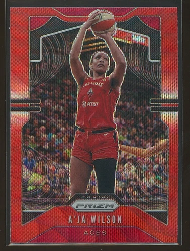 A'ja Wilson 2020 Panini Prizm WNBA Ruby Wave Prizm #18