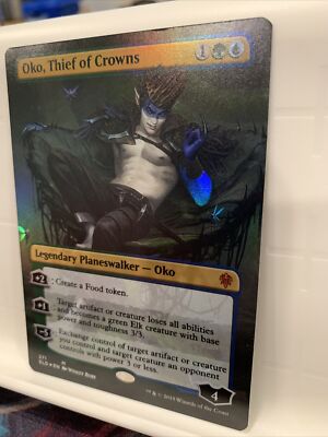 Oko, Thief of Crowns FOIL BORDERLESS LP Throne of Eldraine 271 USA