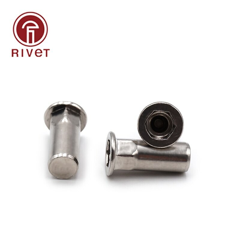 304 Stainless Steel Flat Head Hex Reduced Sealed Insert Blind Enclosed