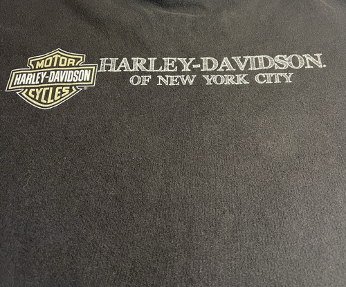 Harley Davidson New York City Men XL Shirt Black USA Eagle Motorcycle Riding - Picture 9 of 9