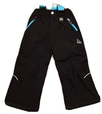 Snow Ski pants Gerry Black snow bib Light Blue suspenders youth S 5-6 EUC Box A2