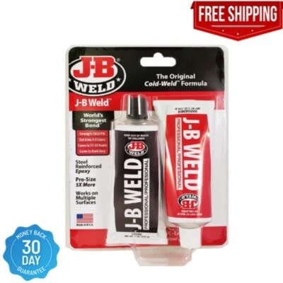 BRANDED J-B Weld 8281 Professional Size Steel Reinforced Epoxy Twin Pack - 10 oz. Grey