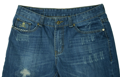 Mastermind Japan Mens Mindblow Jeans Size 33X31 Blue Distressed