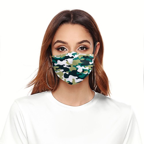 Adult Unisex Adjustable Resuable Camouflage Face Masks Protective 3D Facemasks - Picture 48 of 60