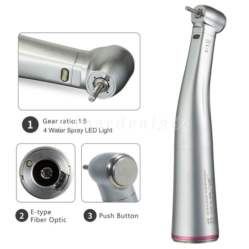 Dental 1:1 1:5 1:4.2 LED Fiber Optic Contra Angle Increasing Handpiece NSK FG DL - 第 10/37 張圖片