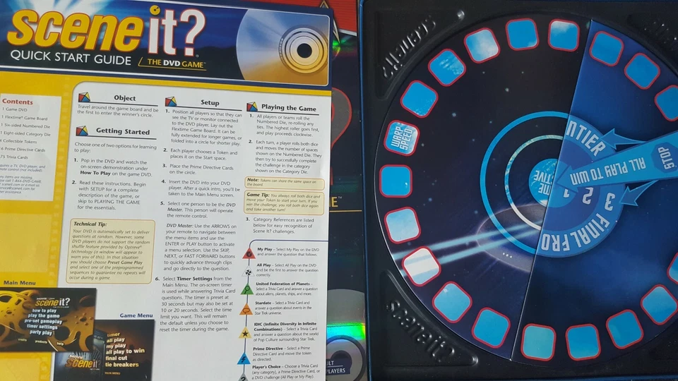 SCENE IT STAR TREK EDITION THE DVD BOARD GAME 100% COMPLETE WITH METAL COUNTERS - Image 3 of 3