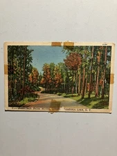 Greetings from Hotel Gibber Kamesha Lake New York NY Vintage Postcard