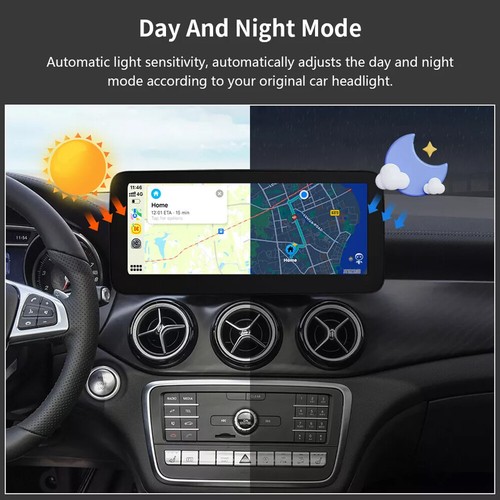 Pantalla táctil inalámbrica Carplay de 12,3" 5,0 para Benz A W176 CLA C117 X117 X156 B W246 - Imagen 8 de 12