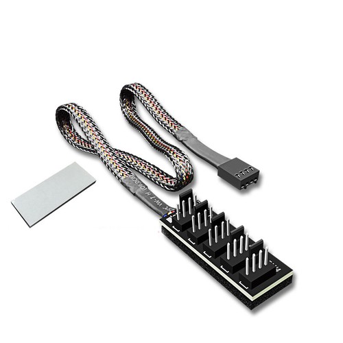PWM PC Fan Splitter 1 to 2/3 4pin/3pin Sleeved Adapter Cable Extension Adapter