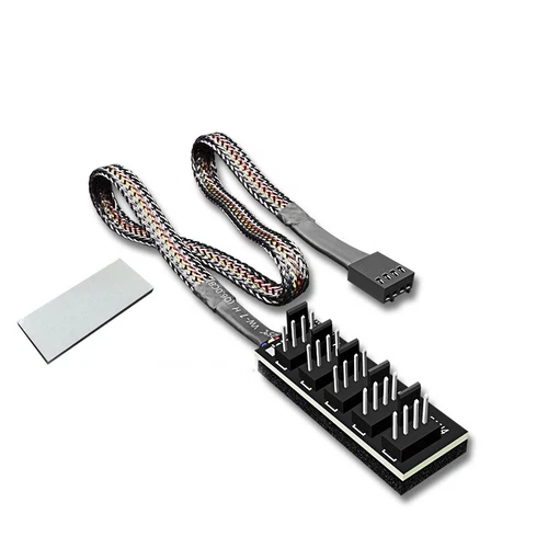 PWM PC Fan Splitter 1 to 2/3 4pin/3pin Sleeved Adapter Cable Extension Adapter