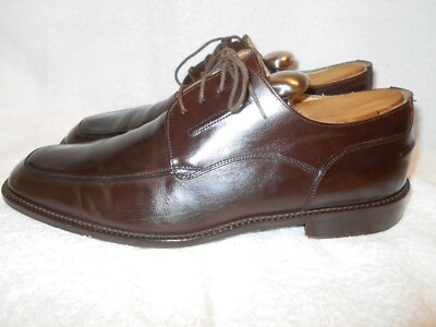 Excellent Johnston&Murphy Mens Brown Leather Apron Toe 