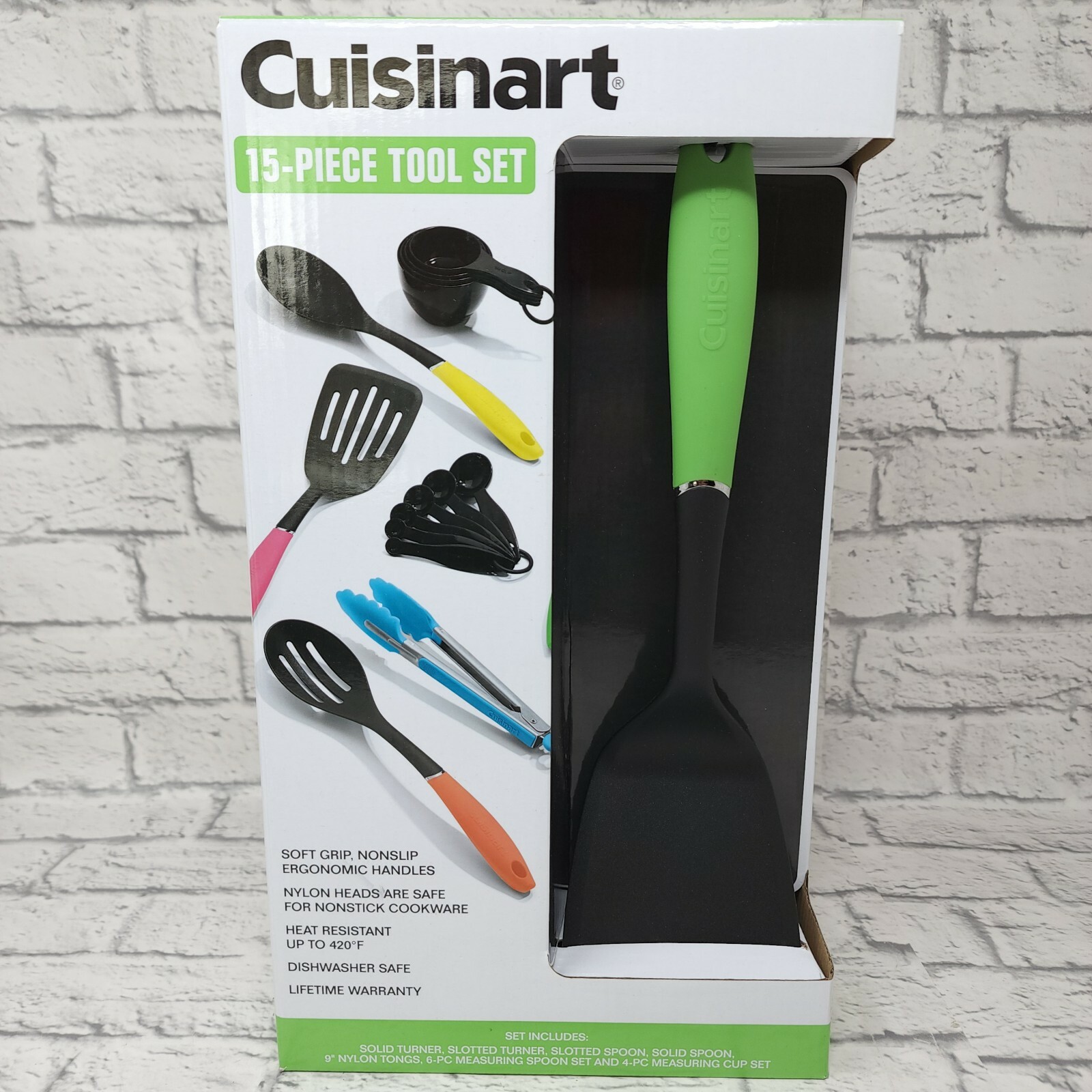 Cuisinart Curve 15Pc. Kitchen Tool Serving Nonstick Cooking Utensils