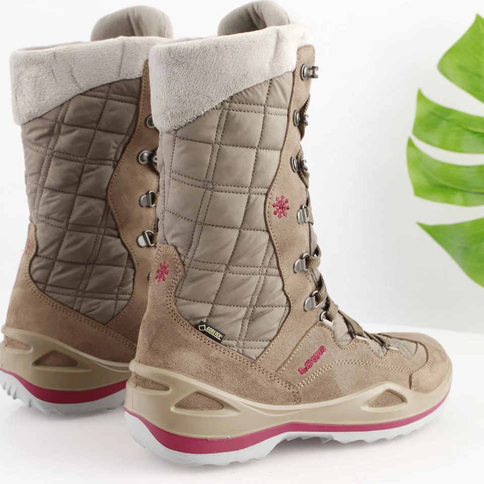 Bota Lowa Atina GTX para mujer talla 8 gamuza tostada impermeable con cordones acolchada Sherpa Foto 4 de 4