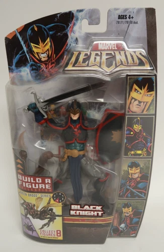 Figura de acción Black Knight Marvel Legends Queen Brood Wave BAF 2007 (Nuevo)