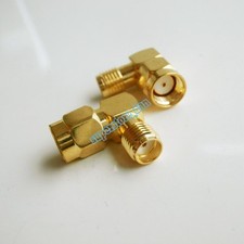 SMA female To RPSMA Male Plug RIGHT ANGLE connector RF Coax Coaxial Adapter