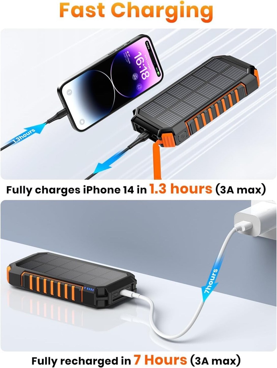 Rebelcell Powerbank Power Rebel 26K V2 – 26800mAh – Charge Rapide USB Et USB-C – Noir