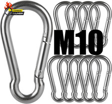 Stainless Steel Spring Snap Hook Carabiner M6 M8 M10 Heavy Duty Carabiner Clip S