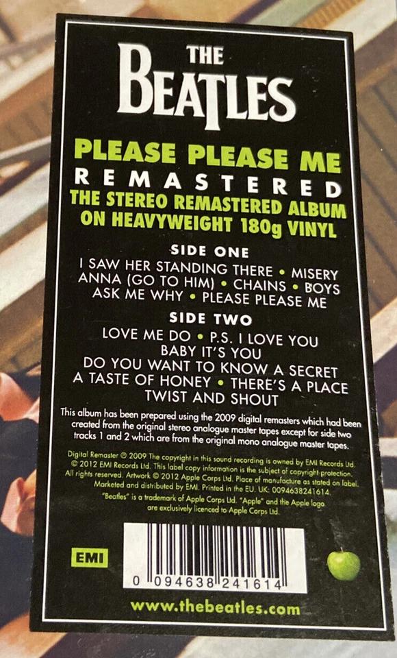 The Beatles PLEASE PLEASE ME Audiophile 180g VINYL 2012 Factory SEALED NEW! - Image 2 of 4