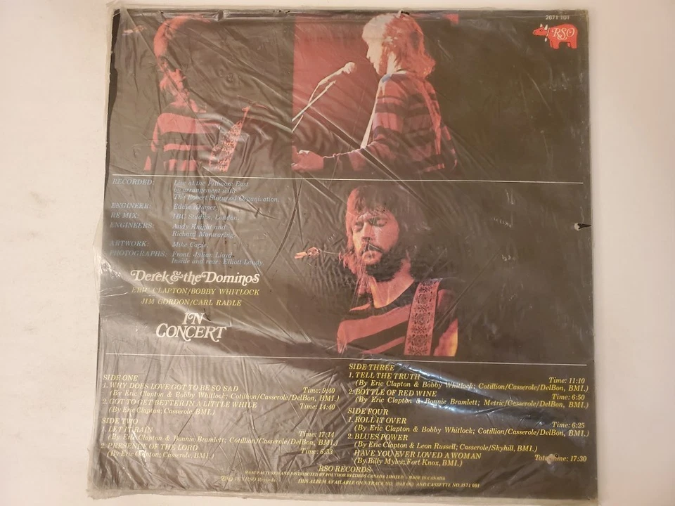 Derek and the Dominos - In Concert (Vinyl Record LP) - Image 2 of 2