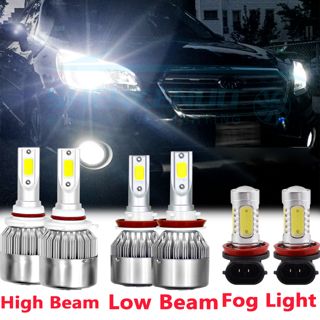 For Subaru Forester 20152019 6000K LED Headlights High Low Fog Light