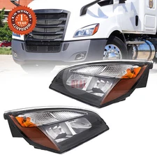 For Freightliner Cascadia 2018-2024 Halogen w/ Bulb/s Left and Right Headlights