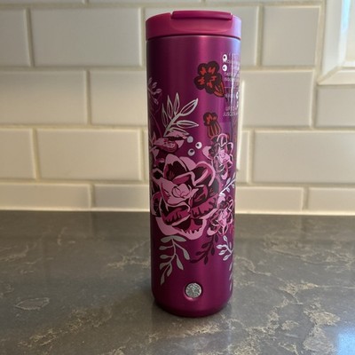 Starbucks Holiday Berry Corsage Merlot 2022 Floral Tumbler NEW
