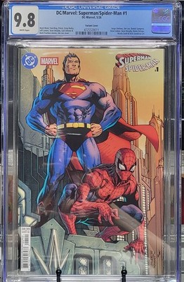 CGC 9.8 DC Marvel Superman Spider-Man #1 Jim Lee Variant Cover B **IN STOCK**