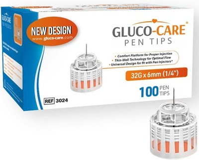 Plus Pen Tips 32G x 6mm, Universal Fit, Comfort Design, 100/bx, x 6mm 