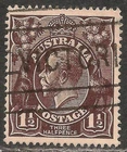 Australia #24b (A4) VF USED - 1914 1  1/2p King George V and Kangaroos