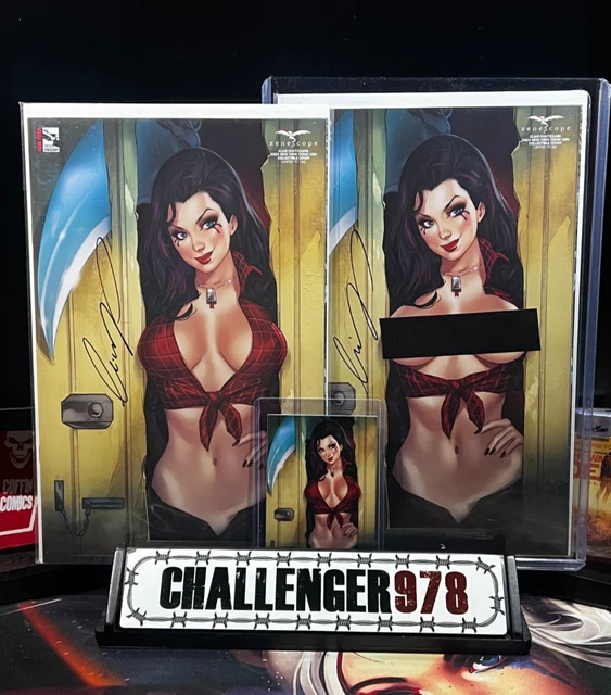 ZENESCOPE 2024 NYCC Elias Chatzoudis SIGNED VIRGIN SET + COA LTD 199 / 99 + CARD