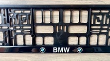 2x Car Number Plate Frame Surround Holder Gel Dome Bmw Authentic