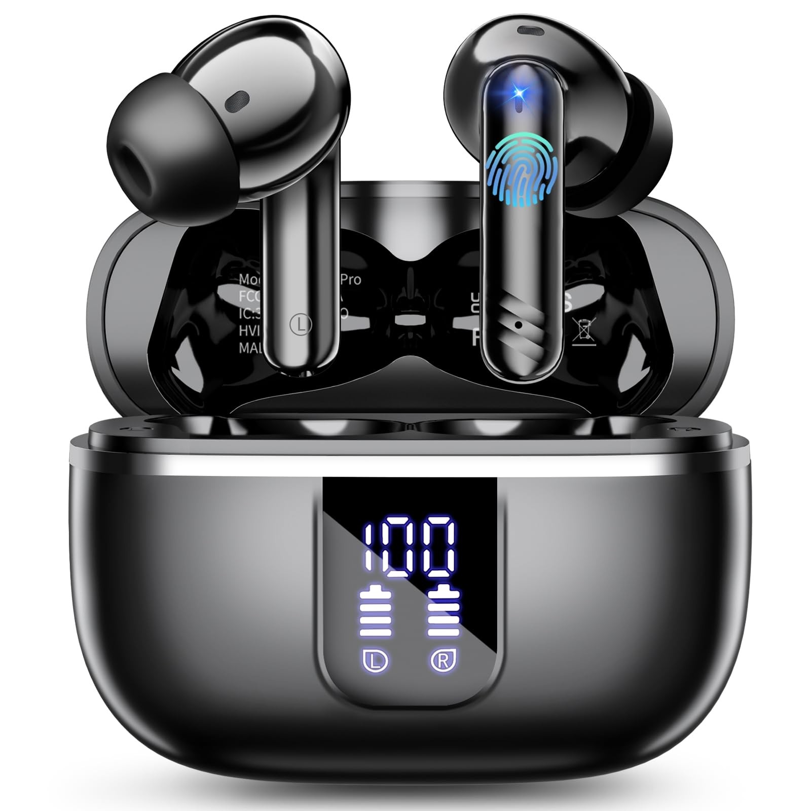 Wireless Earbuds, Bluetooth 5.4 Headphones in Ear Bass Stereo, Ear Buds with ...