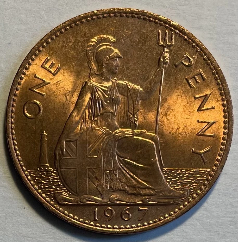 NGC MS64 RD 1967年 イギリス ブリタニア ペニー 大型銅貨 NGC MS64 RD 1967年 イギリス ブリタニア ペニー 大型銅貨 【公式通販】