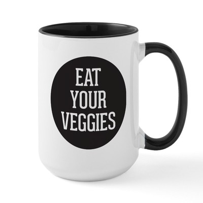 CafePress Eat Your Veggies 15 Oz Ceramic Large Mug (253602653)