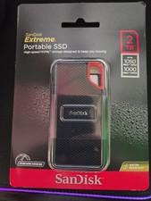 SanDisk Extreme 2TB Portable External SSD Black SDSSDE61-2T00 New Sealed