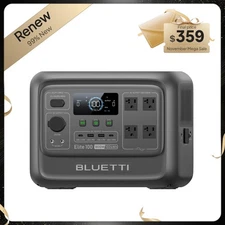 BLUETTI Elite 100 V2 1800W 1024Wh Off-Grid Portable Power Station for Camping